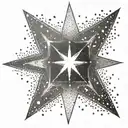 star sparkle minamalist tattoo design idea