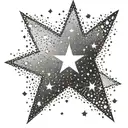 star sparkle minamalist tattoo design idea