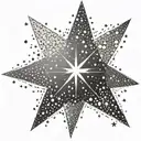 star sparkle minamalist tattoo design idea