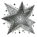 star sparkle minamalist tattoo design idea