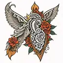 small tattoo on tricep for men, simple design tattoo design idea
