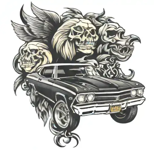 1969 chevelle tattoo design idea