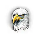 eagle with USA flag tattoo design idea