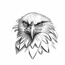 eagle with flag tattoo design idea
