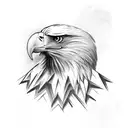 eagle with flag tattoo design idea
