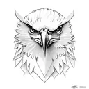 eagle with flag tattoo design idea