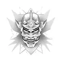 Hannya mask tattoo design idea