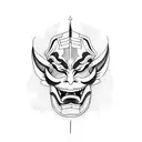 Hannya mask tattoo design idea