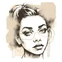 face portrait using Ink black street graffiti art on a textured paper vintage background inspired Banksy tattoo design idea