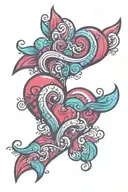 Erika Ned With heart tattoo design idea