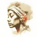 face portrait using Ink black street graffiti art on a textured paper vintage background inspired Banksy tattoo design idea