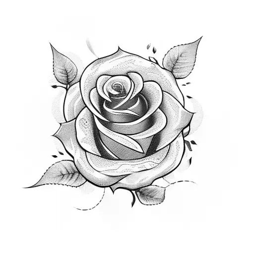 sword and roses tattoo design idea