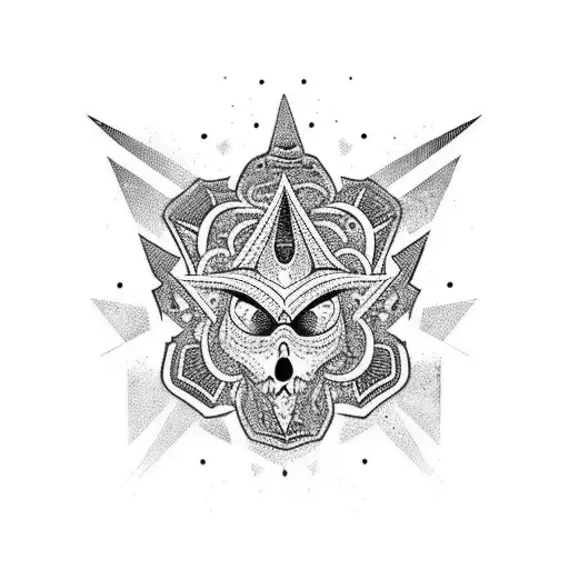 fondo rojo y blanco a rayas con 18 estrellas bordadas tattoo design idea