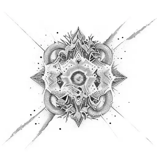 fondo rojo y blanco a rayas con 18 estrellas bordadas tattoo design idea