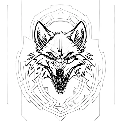 The witcher 3 wolf medallion tattoo design idea