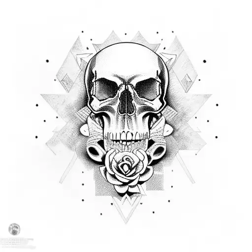 Skull Mandala tattoo design idea