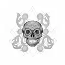 Design an abstract skull using intricate mandala patterns tattoo design idea