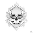 Skull Mandala tattoo design idea