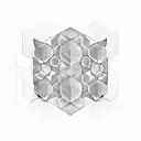 A geometric honeycomb pattern with a musical note hidden in the design tattoo design idea