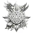 Sumerian symbols tattoo design idea