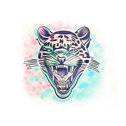 lean muscled jaguar tattoo design idea