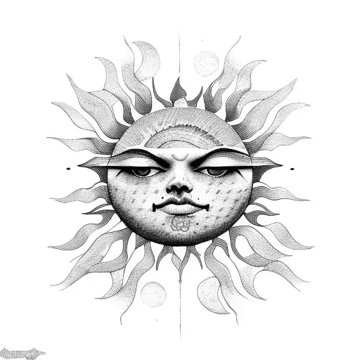 sun argentina tattoo design idea