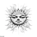 sun argentina tattoo design idea