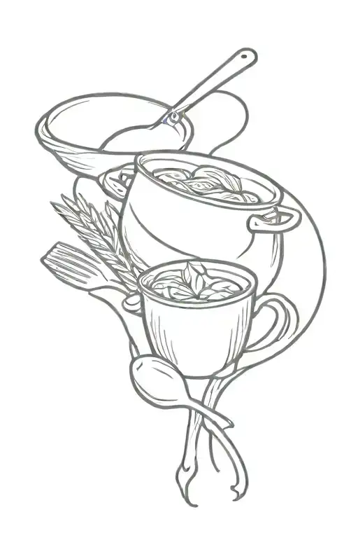 memorial tattoo for grandmother cooking tattoo design idea