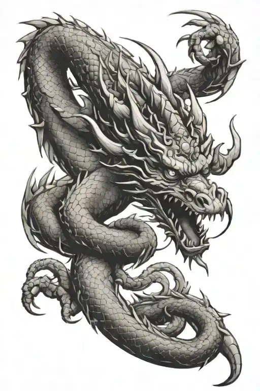 dragon and scorpion tattoo design idea