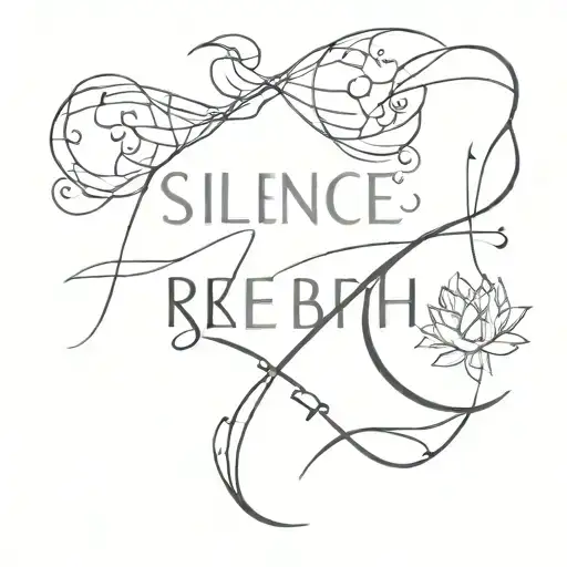 silence, change, rebirth tattoo design idea