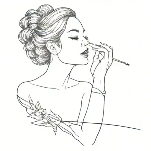 silence tattoo design idea