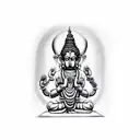 god hanuman with buddha tattoo design idea