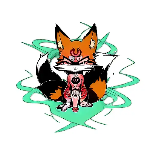 fox sin of greed   tattoo design idea