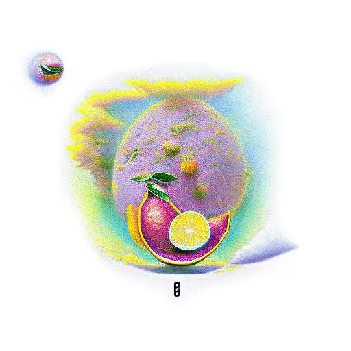 A cool lemon raving tattoo design idea