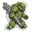 doom slayer tattoo design idea