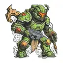 doom slayer tattoo design idea