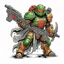 doom slayer tattoo design idea