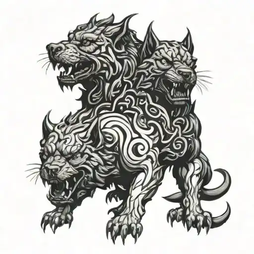 Cerberus tattoo design idea