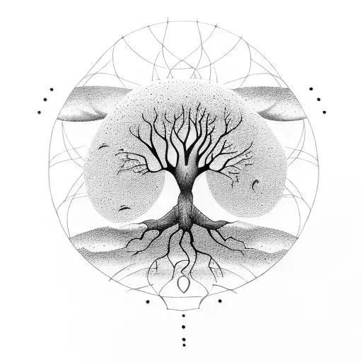 Tree of Life, fitness , awaken tattoo design idea