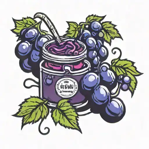 grape jam tattoo design idea