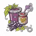 grape jam tattoo design idea