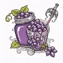 grape jam tattoo design idea