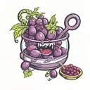grape jam tattoo design idea