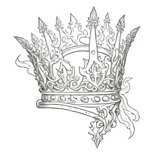 the cruel prince crown tattoo design idea