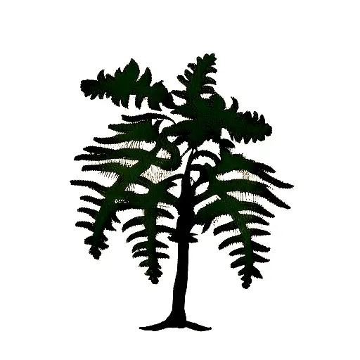 Fern Tree tattoo design idea