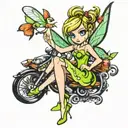 Tinkerbell from peter pan tattoo design idea