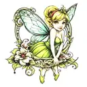 Tinkerbell from peter pan tattoo design idea