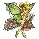 Tinkerbell from peter pan tattoo design idea