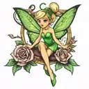Tinkerbell from peter pan tattoo design idea