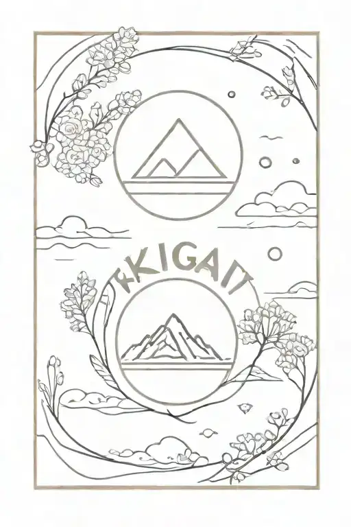 ikigai, onwards and upwards,  tattoo design idea
